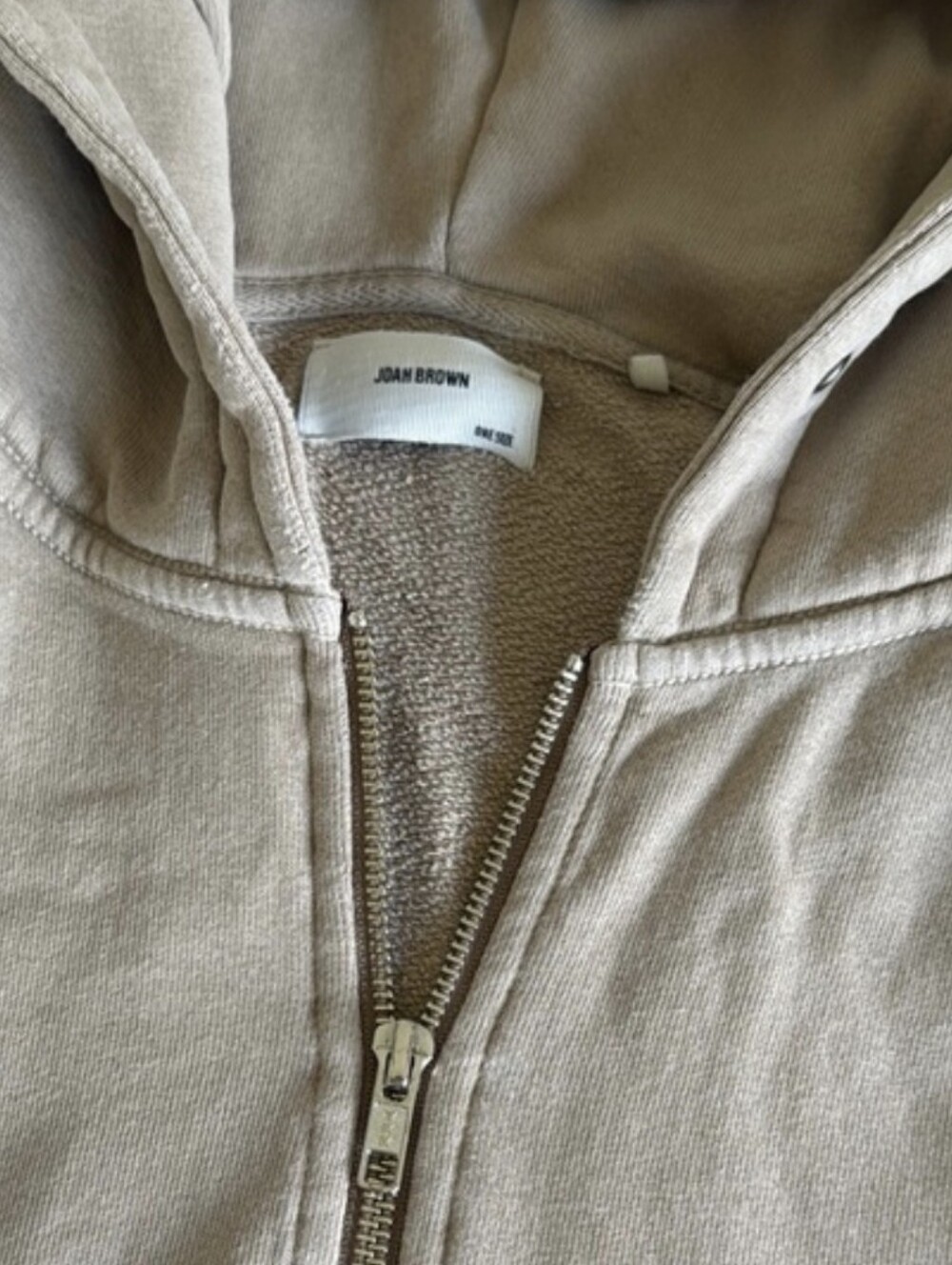 Joah Brown Empire Zip Hoodie In Desert French Terry | O/S = S/M - Picture 12 of 15